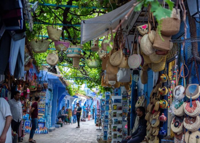 Exploring the charming blue city of Chefchaouen on the 10-day journey from Marrakech